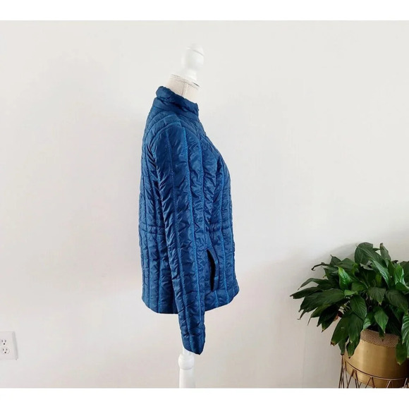 Cabi Poseidon Puffer 914 Teal Blue Zip Up Mock Neck Outdoor Jacket Coat XS - Picture 8 of 15